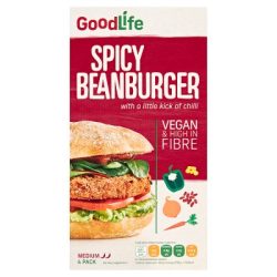 Goodlife Vegan Spicy Beanburgers (4)